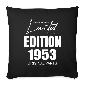 Édition limitée 1953 - Housse de coussin décorative 45 x 45 cm - noir - Devant