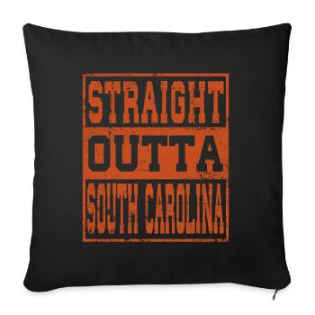 South Carolina Saying Funny South Carolina - Sofa pillowcase 17,3'' x 17,3'' (45 x 45 cm) - black - Front
