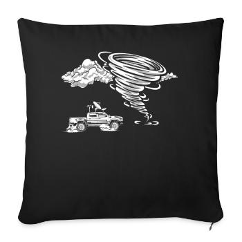Storm Chaser Hurricane Meteorology - Sofakissenbezug 45 x 45 cm - Schwarz - Vorne