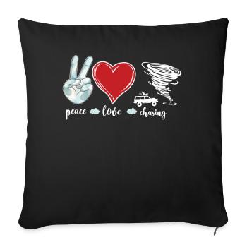 Storm Chaser Hurricane Meteorology - Sofakissenbezug 45 x 45 cm - Schwarz - Vorne