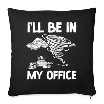 Storm Chaser Hurricane Meteorology - Sofakissenbezug 45 x 45 cm - Schwarz - Vorne