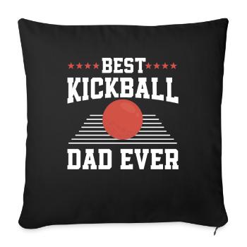 Kickball Papa - Housse de coussin décorative 45 x 45 cm - noir - Devant