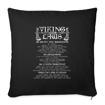 Viking - Housse de coussin décorative 45 x 45 cm - noir - Devant