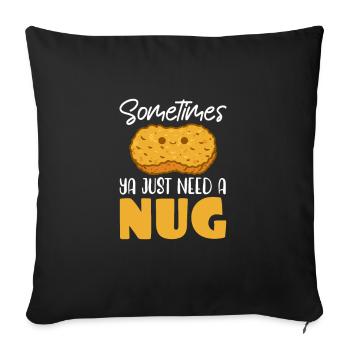 Chicken Poultry Chicken Nuggets Gift - Sofa pillowcase 17,3'' x 17,3'' (45 x 45 cm) - black - Front