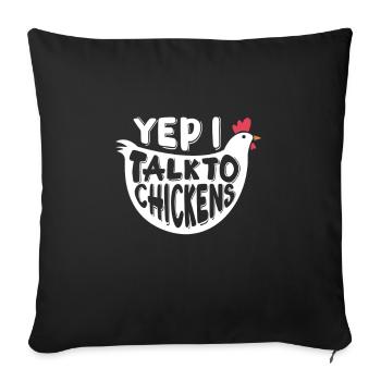Chicken Farm Poultry Rooster Chickens Gift - Sofa pillowcase 17,3'' x 17,3'' (45 x 45 cm) - black - Front