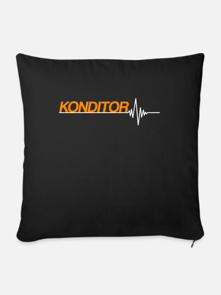 Konditor - Sofakissenbezug 45 x 45 cm - Schwarz