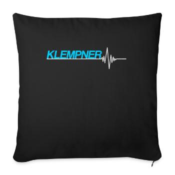 Klempner - Sofakissenbezug 45 x 45 cm - Schwarz - Vorne