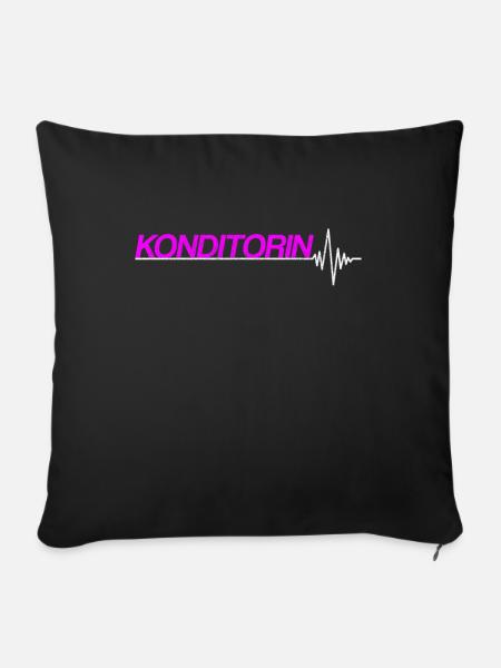 Konditorin - Sofakissenbezug 45 x 45 cm - Schwarz