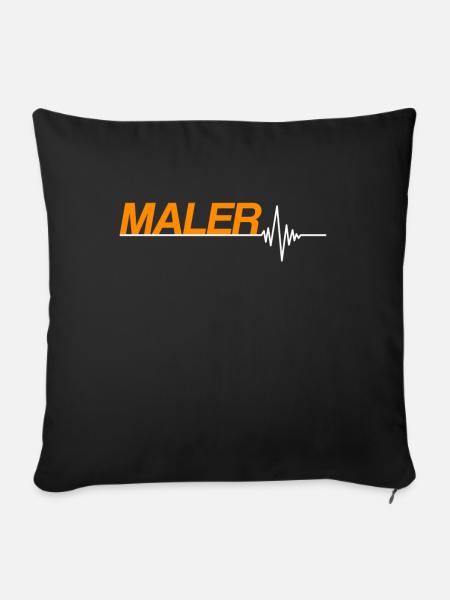Maler - Sofakissenbezug 45 x 45 cm - Schwarz