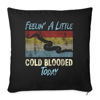 Serpent Serpent Pun Rétro Vintage - Housse de coussin décorative 45 x 45 cm - noir - Devant