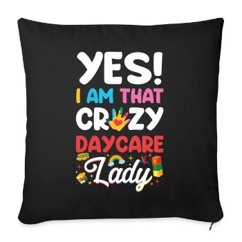 Fournisseur de services de garde d’enfants Enseignant - Housse de coussin décorative 45 x 45 cm - noir - Devant