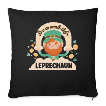 Je suis un vrai lutin irlandais irlandais - Housse de coussin décorative 45 x 45 cm - noir - Devant