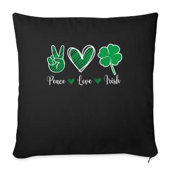 Peach Dear Irish St. Patrick’s Day Irlande Irlandais - Housse de coussin décorative 45 x 45 cm - noir - Devant