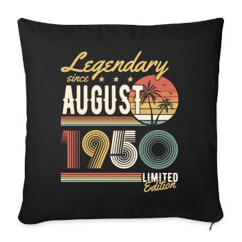 Légendaire depuis août 1950 Edition Limitée - Housse de coussin décorative 45 x 45 cm - noir - Devant