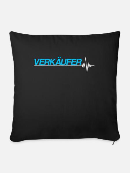 Verkäufer - Sofakissenbezug 45 x 45 cm - Schwarz