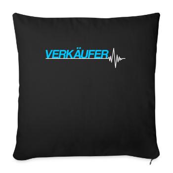 Verkäufer - Sofakissenbezug 45 x 45 cm - Schwarz - Vorne