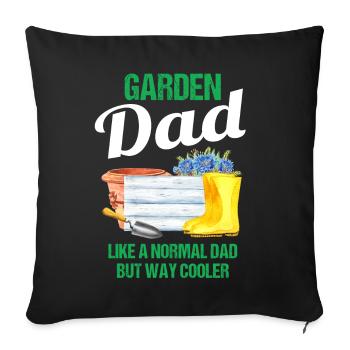 Jardin Papa Drôle Dire Cadeau Hommes - Housse de coussin décorative 45 x 45 cm - noir - Devant