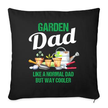 Jardin Papa Drôle Dire Cadeau Hommes - Housse de coussin décorative 45 x 45 cm - noir - Devant