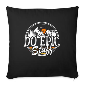 Faire des trucs épiques Surfer Surf Shaka Windsurfer Surf - Housse de coussin décorative 45 x 45 cm - noir - Devant