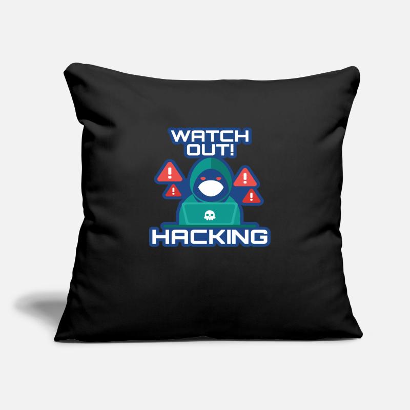 Watch Out Hacking Full Stack Coder Software Sofa pillowcase 17,3'' x 17,3'' (45 x 45 cm)