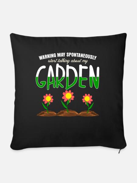Galabauer Gärtner Gärtnerin Gartenbau - Sofakissenbezug 45 x 45 cm - Schwarz