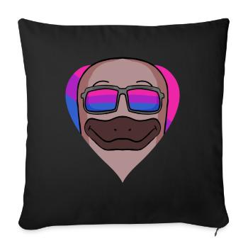 Bisexuell Schnabeltier Geschenk - Sofakissenbezug 45 x 45 cm - Schwarz - Vorne