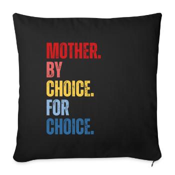 Mère par choix pour le choix Féministe - Housse de coussin décorative 45 x 45 cm - noir - Devant