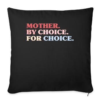 Mère par choix pour le choix Féministe - Housse de coussin décorative 45 x 45 cm - noir - Devant