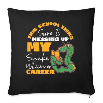 Serpent Serpent Cette chose de l’école - Housse de coussin décorative 45 x 45 cm - noir - Devant