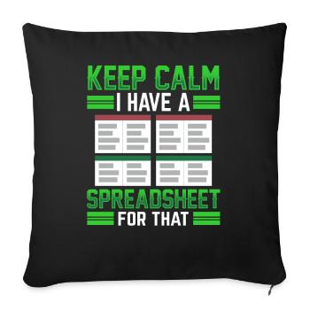 Ich Habe Ein Spreadsheet Dafür Tabelle Buchhalter - Sofakissenbezug 45 x 45 cm - Schwarz - Vorne