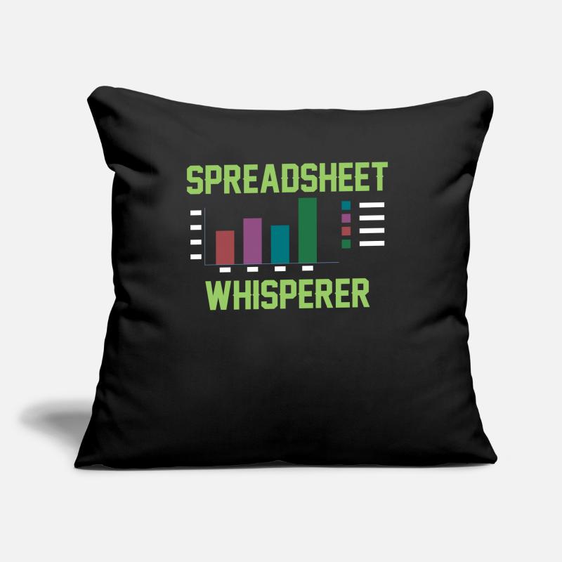 Table de calcul Whisperer Table de travail Comptable Housse de coussin décorative 45 x 45 cm