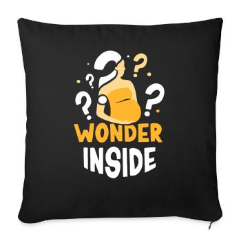 Miracle Inside Sweet Pregnant Baby Inside - Sofa pillowcase 17,3'' x 17,3'' (45 x 45 cm) - black - Front