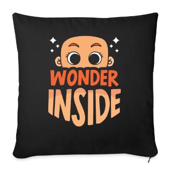 Miracle Inside Pregnant Sweet Baby Inside - Sofa pillowcase 17,3'' x 17,3'' (45 x 45 cm) - black - Front