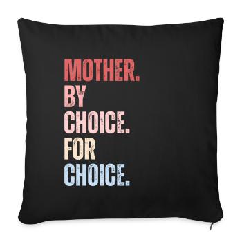 Mère par choix pour le choix Féministe - Housse de coussin décorative 45 x 45 cm - noir - Devant