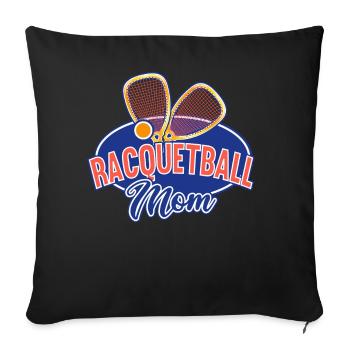 Cool Racquetball Maman Joueur de Racquetball Maman - Housse de coussin décorative 45 x 45 cm - noir - Devant