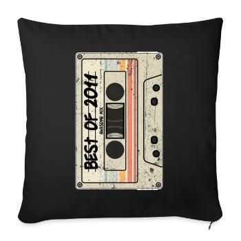 Best of 2011 Cassette Retro Tape - Sofa pillowcase 17,3'' x 17,3'' (45 x 45 cm) - black - Front