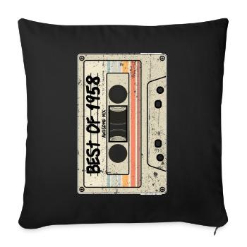 Best of 1958 - Sofa pillowcase 17,3'' x 17,3'' (45 x 45 cm) - black - Front