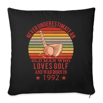 Golfer Golfer Born 1992 Birthday - Sofa pillowcase 17,3'' x 17,3'' (45 x 45 cm) - black - Front