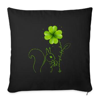 You Are My Lucky Charm Squirrel - Sofa pillowcase 17,3'' x 17,3'' (45 x 45 cm) - black - Front