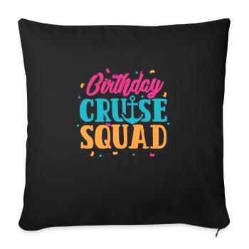Anniversaire de croisière - Housse de coussin décorative 45 x 45 cm - noir - Devant