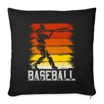 Baseball Baseball Player USA Sports - Sofa pillowcase 17,3'' x 17,3'' (45 x 45 cm) - black - Front