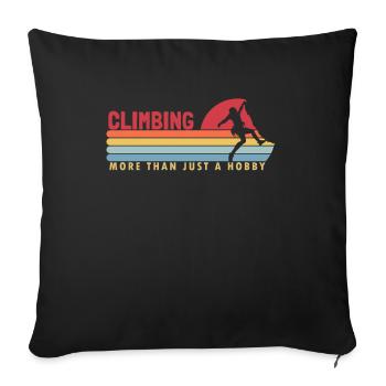 Climbing more than a Hobby Escalade de vitesse - Housse de coussin décorative 45 x 45 cm - noir - Devant