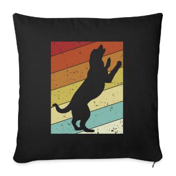 Dogfather Dog Daddy Dog Mom Dog Lover Dog - Sofa pillowcase 17,3'' x 17,3'' (45 x 45 cm) - black - Front