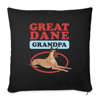 | great dane dogs Cadeau de propriétaire de chien - Housse de coussin décorative 45 x 45 cm - noir - Devant
