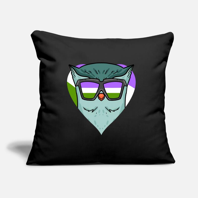 Genderqueer Eule Sofakissenbezug 45 x 45 cm