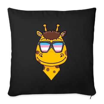 Transgender Transsexual Giraffe Gift - Sofa pillowcase 17,3'' x 17,3'' (45 x 45 cm) - black - Front