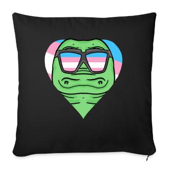 Transgender Transsexual Crocodile Gift - Sofa pillowcase 17,3'' x 17,3'' (45 x 45 cm) - black - Front