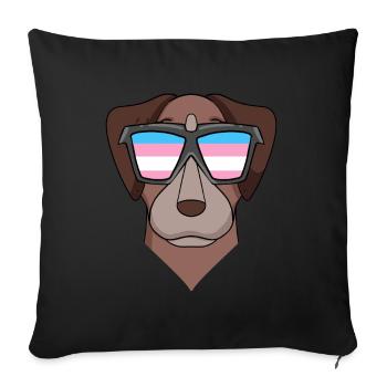 Transgender Transsexual Pointer Dog Gift - Sofa pillowcase 17,3'' x 17,3'' (45 x 45 cm) - black - Front