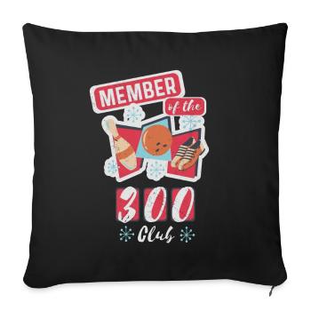 Membre de Bowling Design du 300 Club Retro Bowler - Housse de coussin décorative 45 x 45 cm - noir - Devant