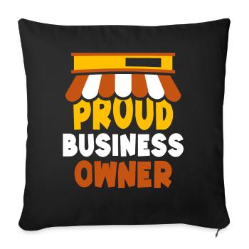 Fier propriétaire d’entreprise Entrepreneur Fondateur PDG - Housse de coussin décorative 45 x 45 cm - noir - Devant